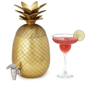♡ Large Gold Pineapple Beverage Dispenser